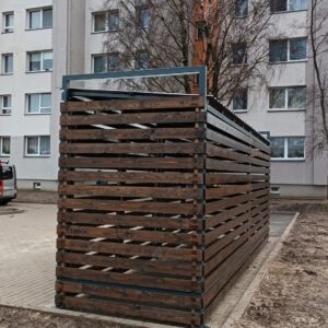 Sadzīves atkritumu konteineru novietne 2 lieliem un 2 maziem konteineriem
