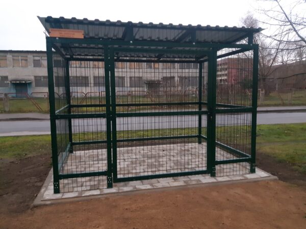 Sadzīves atkritumu konteineru novietne 2 lieliem un 2 maziem konteineriem - Image 7