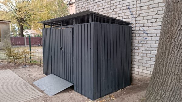 Atkritumu konteineru novietne ar grīdu 2 lieliem un 2 maziem konteineriem - Image 5