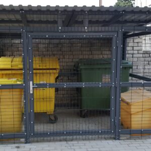 Sadzīves atkritumu konteineru novietne 2 lieliem un 2 maziem konteineriem