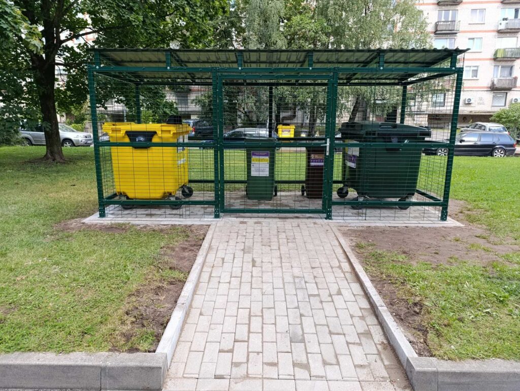 Šķirošanas sistēma daudzdzīvokļu namā