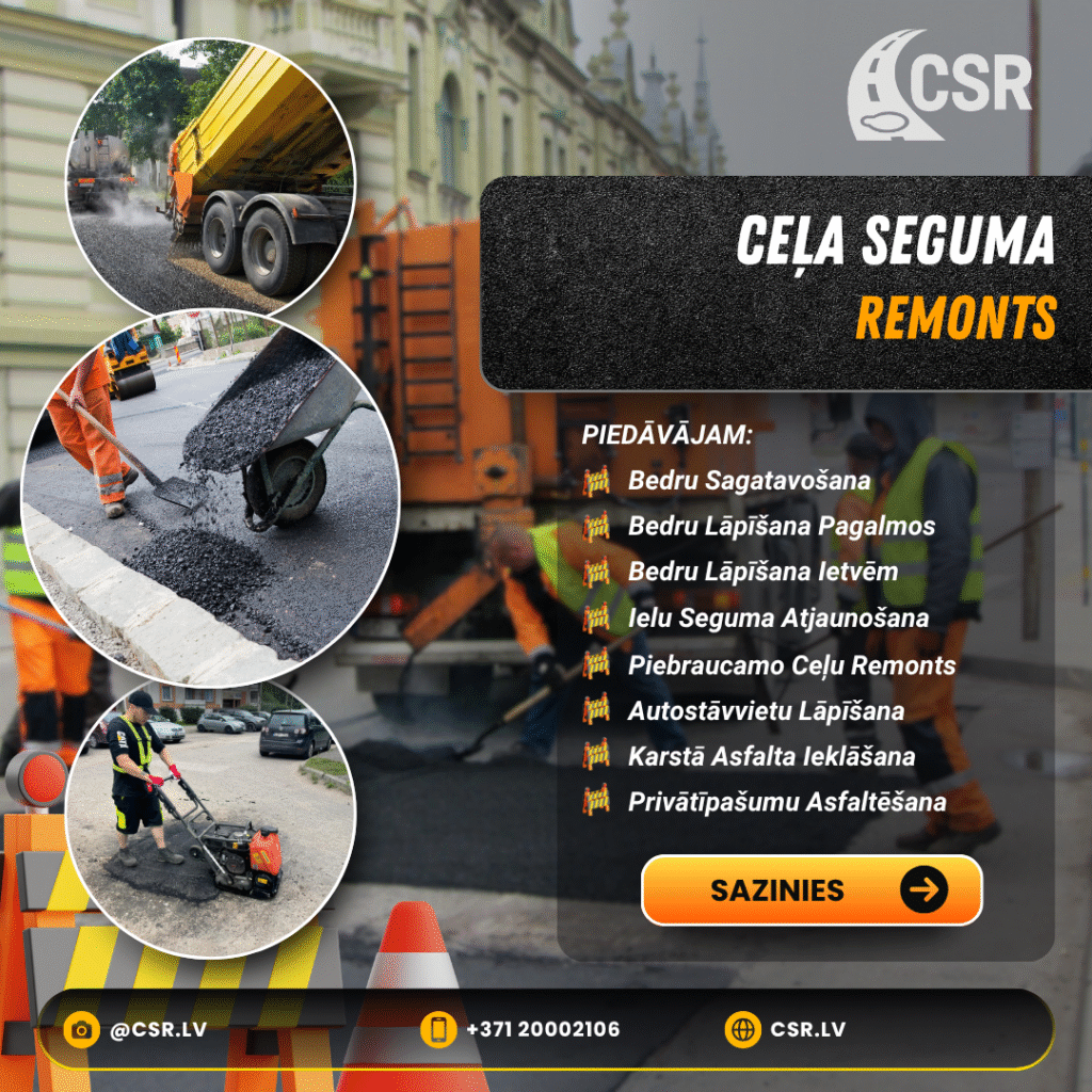 Ceļa seguma remonta firmas banneris